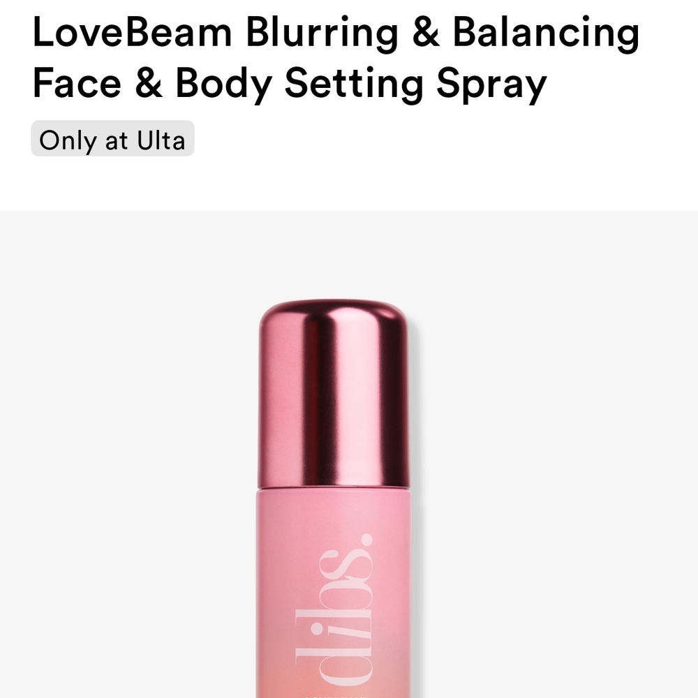 NWT Dibs Blurring & Balancing Setting Spray - Pink
